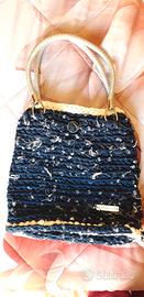 Borsa blu a spalla