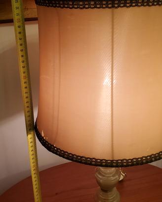 Rara Lampada Mid-Century in Onice Verde e Seta