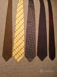 5 cravatte in seta
