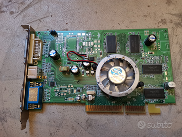 2 Schede video agp 256 MB 128 MB Nvidia e ati