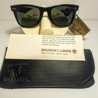 RAY BAN WAYFARER BLACK 50/22 VINTAGE B&L N.O.S USA