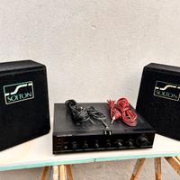 Amplificatore stereo casse e cavi