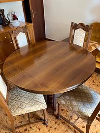 Set di 6 sedie con tavolo