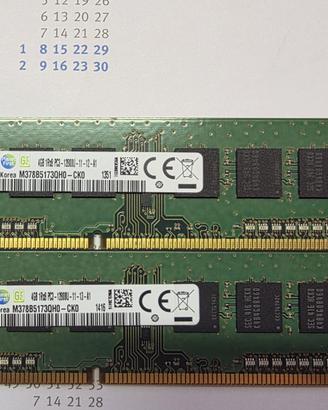 Samsung  DDR3 da 4 GB x 2