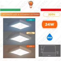 plafoniera led quadrata 24 W