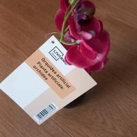 piantina orchidee finta piccola in vasetto ceramic