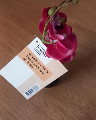 piantina orchidee finta piccola in vasetto ceramic