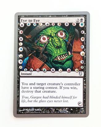 1x "Eye to eye" vintage uncommon #54 Unhinged MTG 