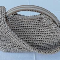 Borsa uncinetto pezzo unico fatto a mano clutch 04