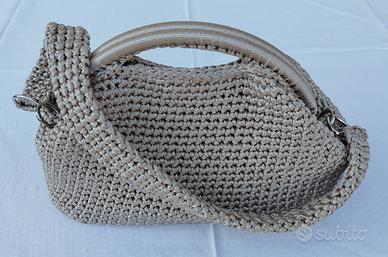 Borsa uncinetto pezzo unico fatto a mano clutch 04