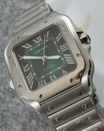 Cartier Santos WSSA0061 verde orologio originale 