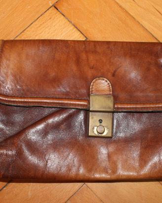 Borsa a mano in cuoio vintage - 27x18cm