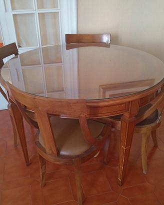 Tavolo tondo da pranzo stile impero