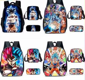 Zaino scuola Dragon Ball Set 3 pezzi. Stampa 3D 🐉💥