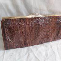 Pochette vintage in pelle di serpente