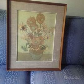 Quadro vintage riproduzione "I Girasoli" van Gogh