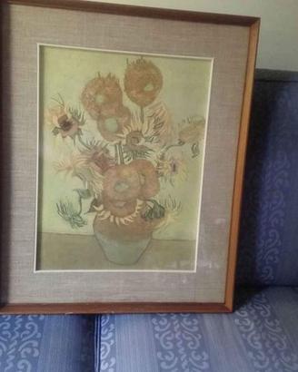Quadro vintage riproduzione "I Girasoli" van Gogh