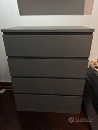 Cassettiera 4 cassetti Ikea - Grigio (80x48x100cm)