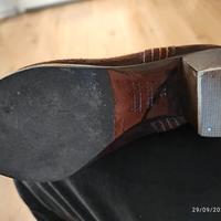 stivali texani camoscio Marrone