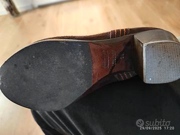 stivali texani camoscio Marrone