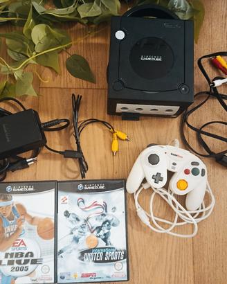 Nintendo GameCube Nero (Jet Black)  Bundle con Ca