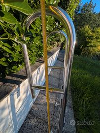 Scala piscina acciaio inox a 3 gradini antiscivolo
