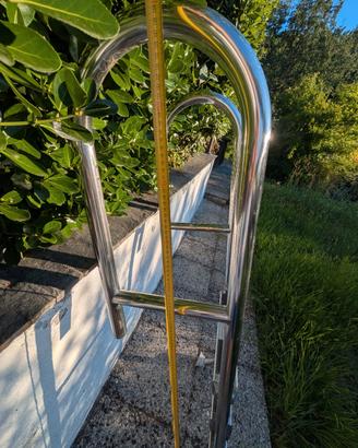 Scala piscina acciaio inox a 3 gradini antiscivolo