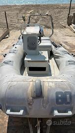 gommone marshall m80 da riparare + motore honda 30