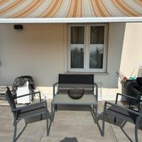 Set giardino/terrazzo 2 poltrone, panchina tavolo