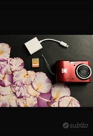 KODAK Pixpro FZ45 red new + sd card + adapter