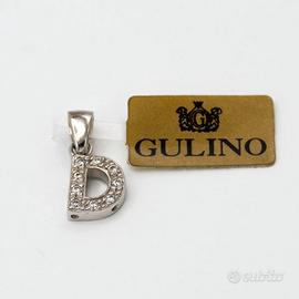 Ciondolo iniziale in oro bianco 18 kt E.221