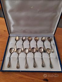 Servizio di cucchiaini per gelato argento 800