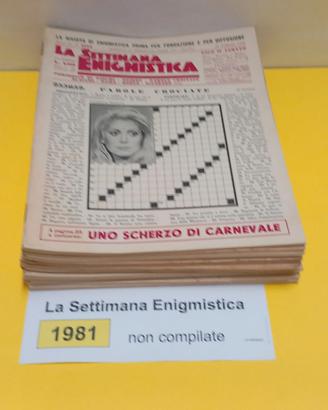 LA SETTIMANA ENIGMISTICA, anno 1981, NON compilati