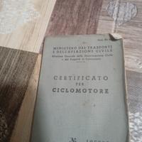 ciclomotore califfo rizzato anno 1970con libretto 