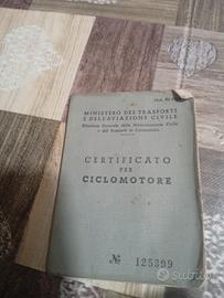 ciclomotore califfo rizzato anno 1970con libretto 