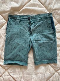 Shorts uomo Marville verdi a fantasia