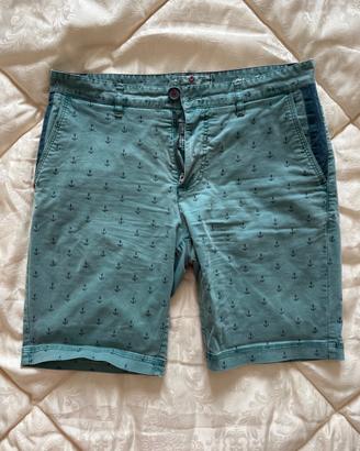 Shorts uomo Marville verdi a fantasia