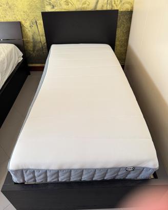 Letto Ikea MALM 90x200+doghe LONSET+ mat. VESTERÖY