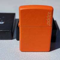ZIPPO ARANCIONE ORANGE CON LOGO ORIGINALE NUOVO