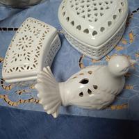 tre pezzi in ceramica 
