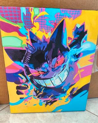 Dipinto su tela Pokemon Gengar