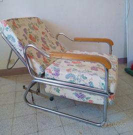 poltroncina vintage reclinabile /lettino