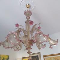 Tre lampadari in vetro di  Murano 