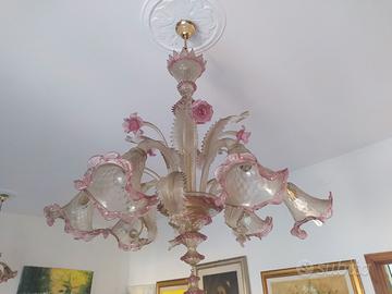 Tre lampadari in vetro di  Murano 