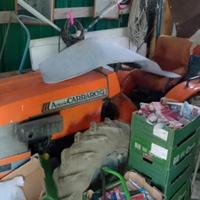 trattore Carraro + rimorchio + coltro + 2 ruote 