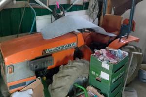 trattore Carraro + rimorchio + coltro + 2 ruote 