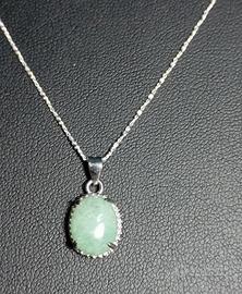 Collana in argento 925 e acquamarina naturale 
