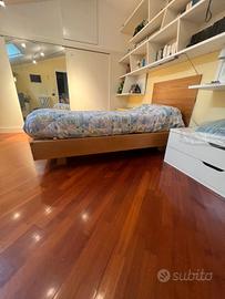 Letto su misura + materasso Tempur