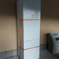 Mobile per frigo ad incasso, laccato bianco lucido