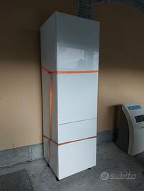 Mobile per frigo ad incasso, laccato bianco lucido